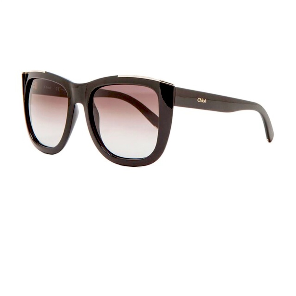Chloe Dallia Women's Oversize Black Sunglasses w/ Gradient Lens CE659S 001 Italy